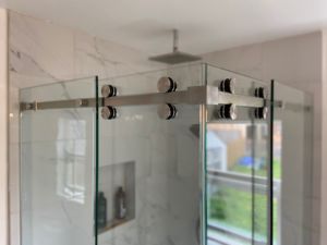 Frameless Sliding shower door - Serenity series double doors glass slider